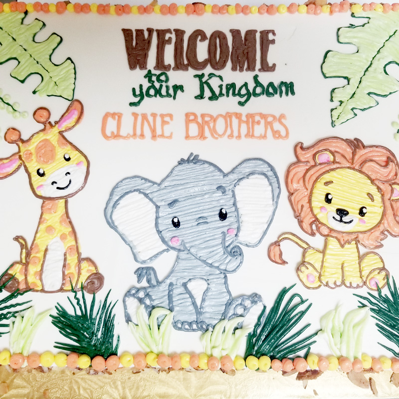 Jungle Kingdom Baby Shower Cake
