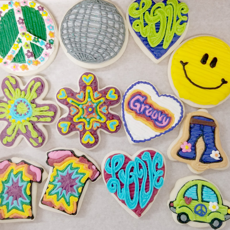 70's Themed Cookies
