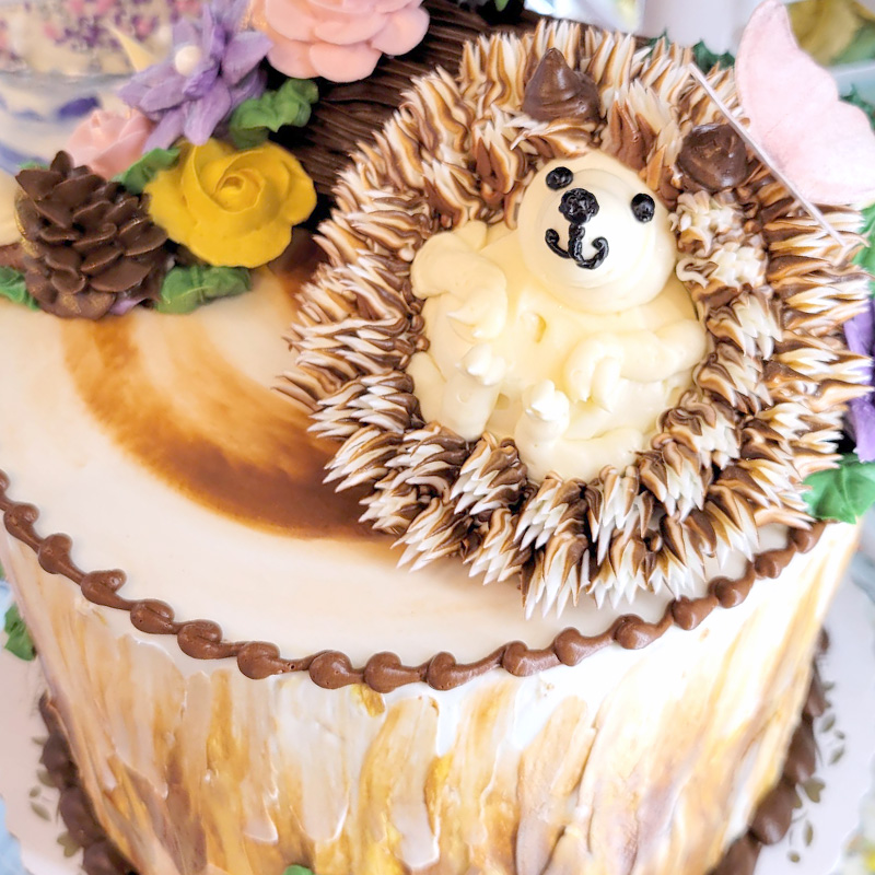 Buttercream Hedgehog Cake