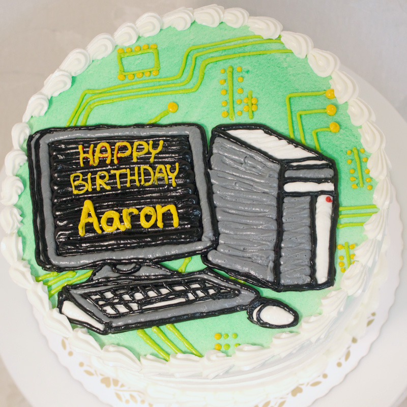 Computer Tech Style Cake