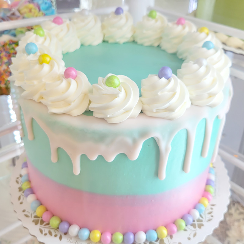 Pastel Rainbow Candy Cloud Cake