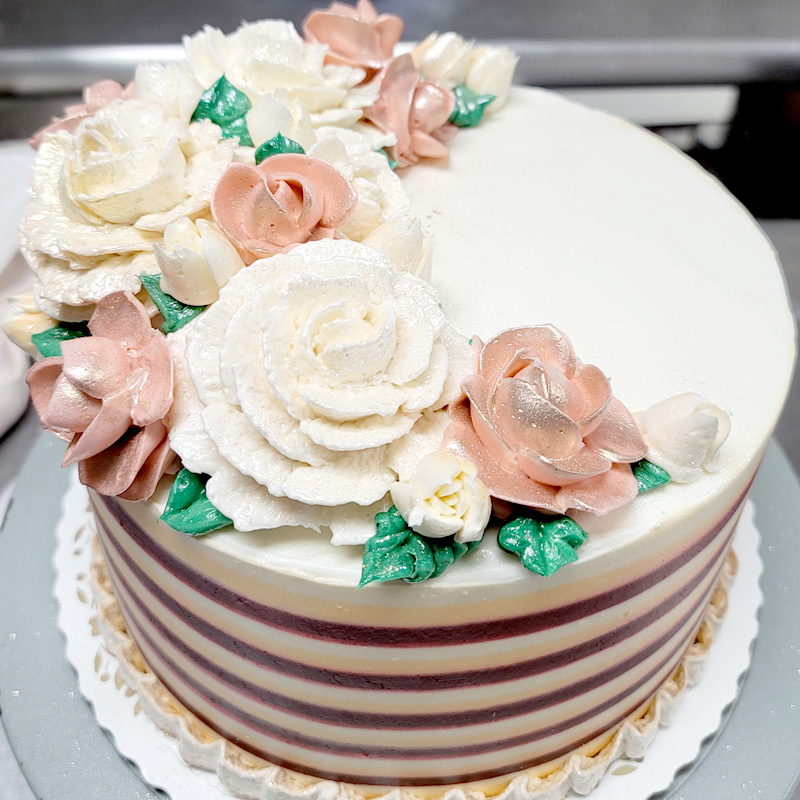 Rose Gold Garden Cake