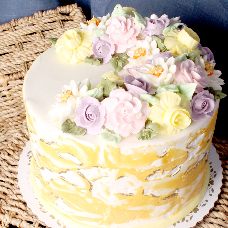 Sunshine and Blossoms Cake