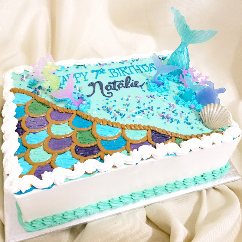 Mermaid Tails and Scales Cake