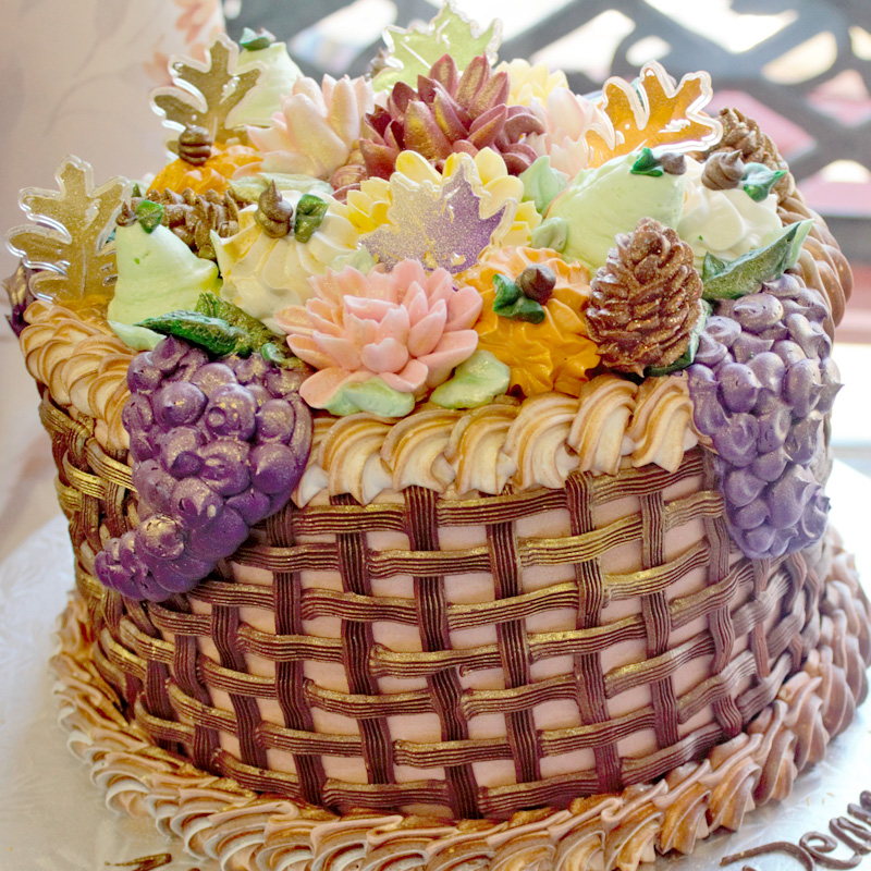 3D Harvest Basket Cake