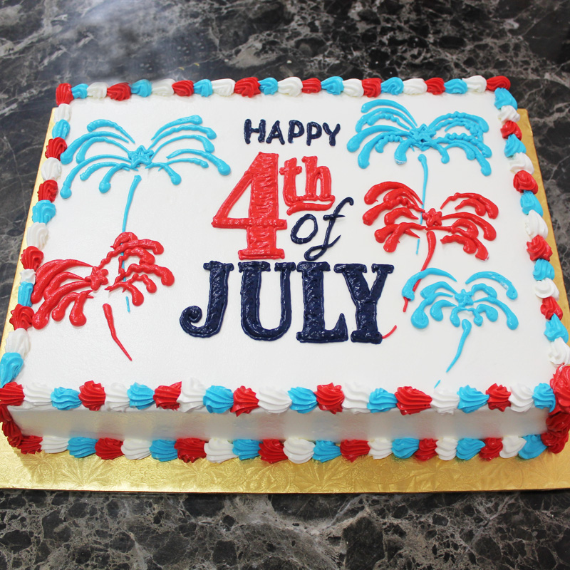 Fourth of July Fireworks Cake