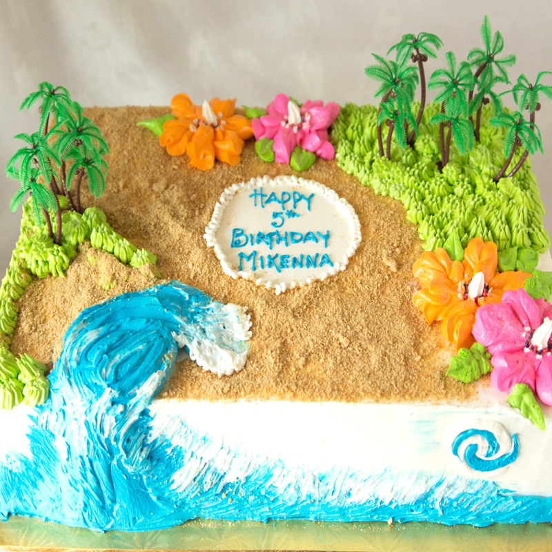 Hawaiian Beach Waves Cake