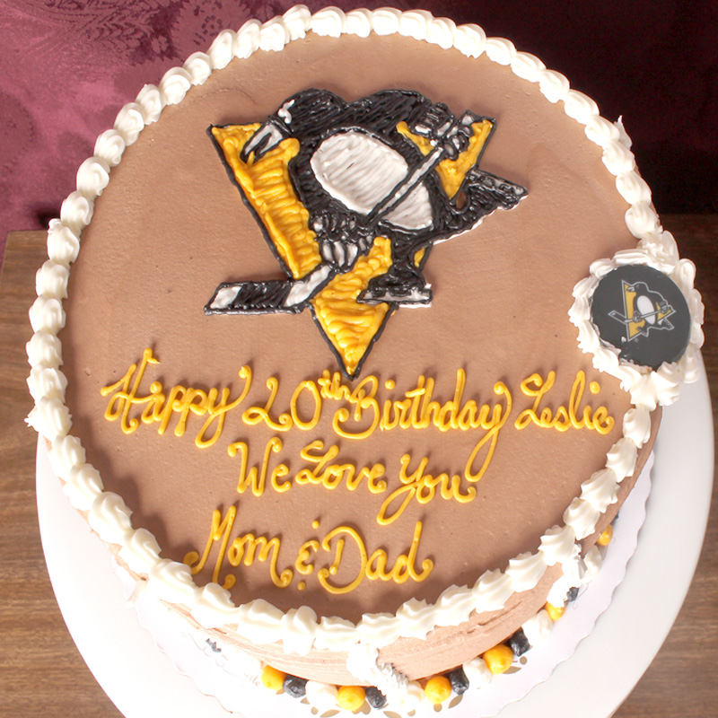 Pittsburgh Penguins Simple Logo Cake