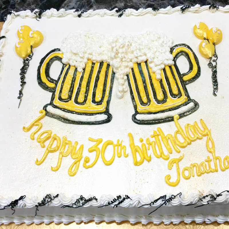 Beers and Balloons Cake