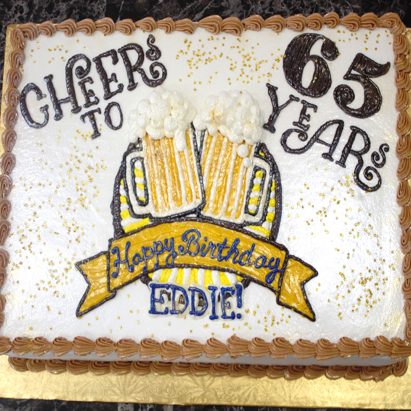 Cheers to Years and Beers Cake