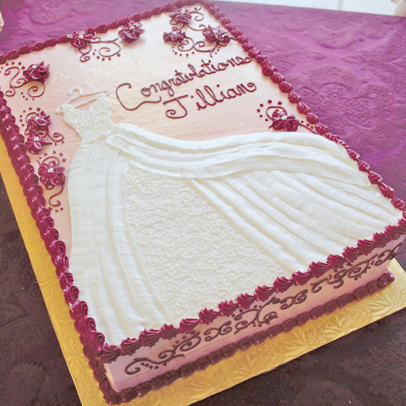 Custom Wedding Dress Cake