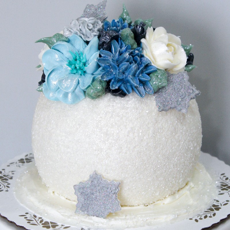 3D Snowball Vase Cake
