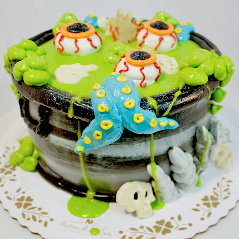 Spooky Cauldron Cake
