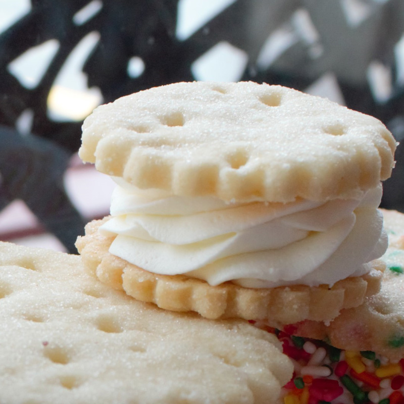 Alfie's French Cremes, a vanilla wafer sandwich cookie