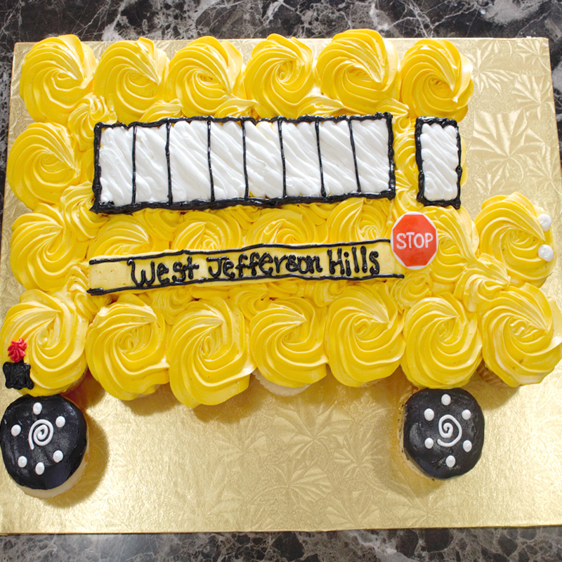 School Bus Cupcake Cake