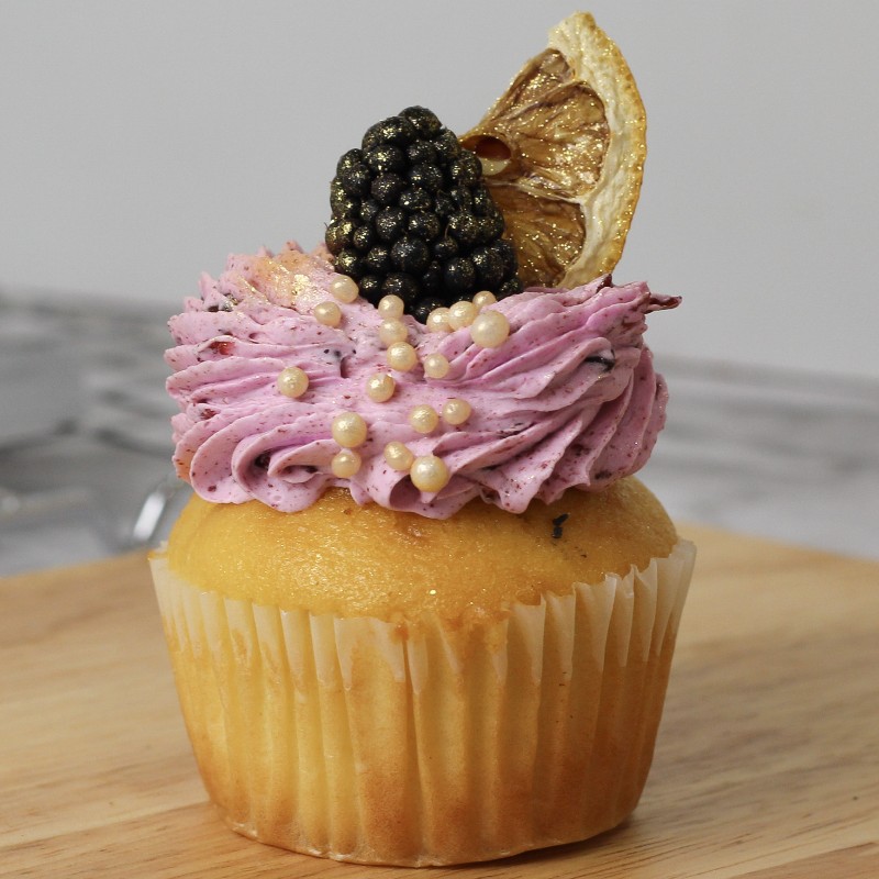 Lemon Blackberry Gourmet Cupcakes