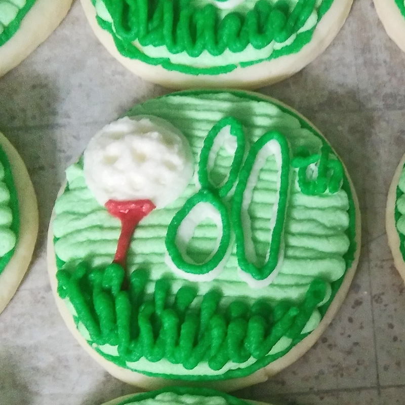 Golf Cookies for 80th Birthday