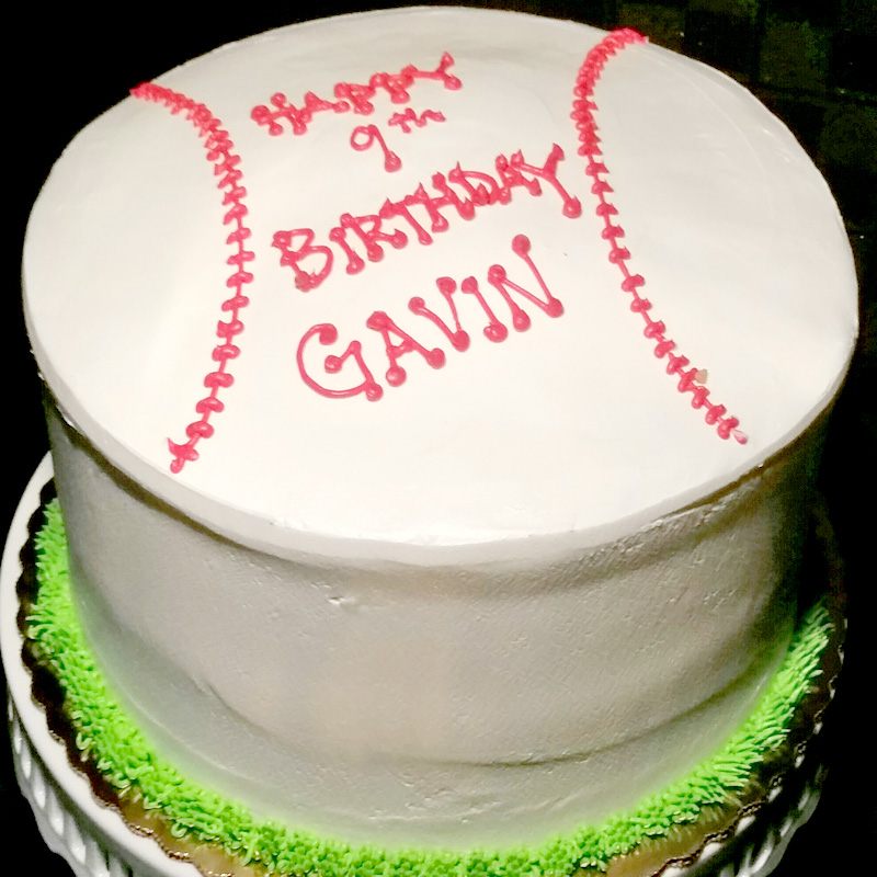 Baseball Topped Cake