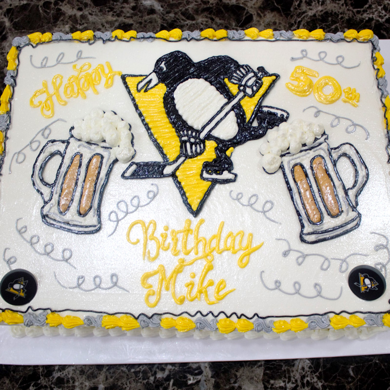 Penguins & Beer Celebration Cake